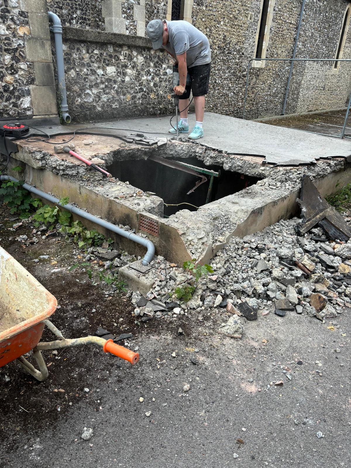 Church Boiler Room Removal